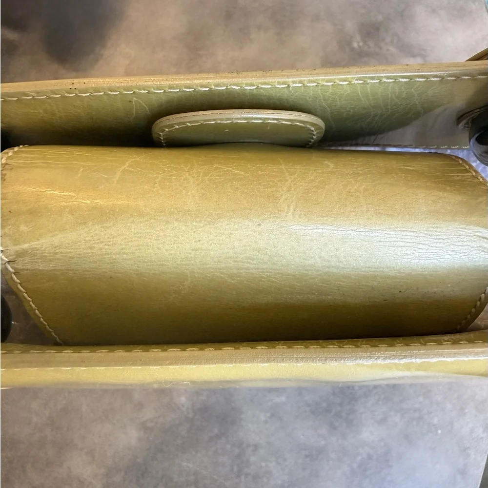 Dior Vintage Maris Pearl Green Leather Mini Tote, Lady Dior Galliano era Y2K